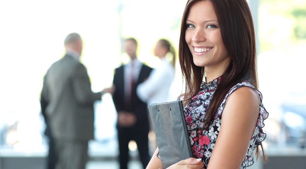 Image of a woman in an office